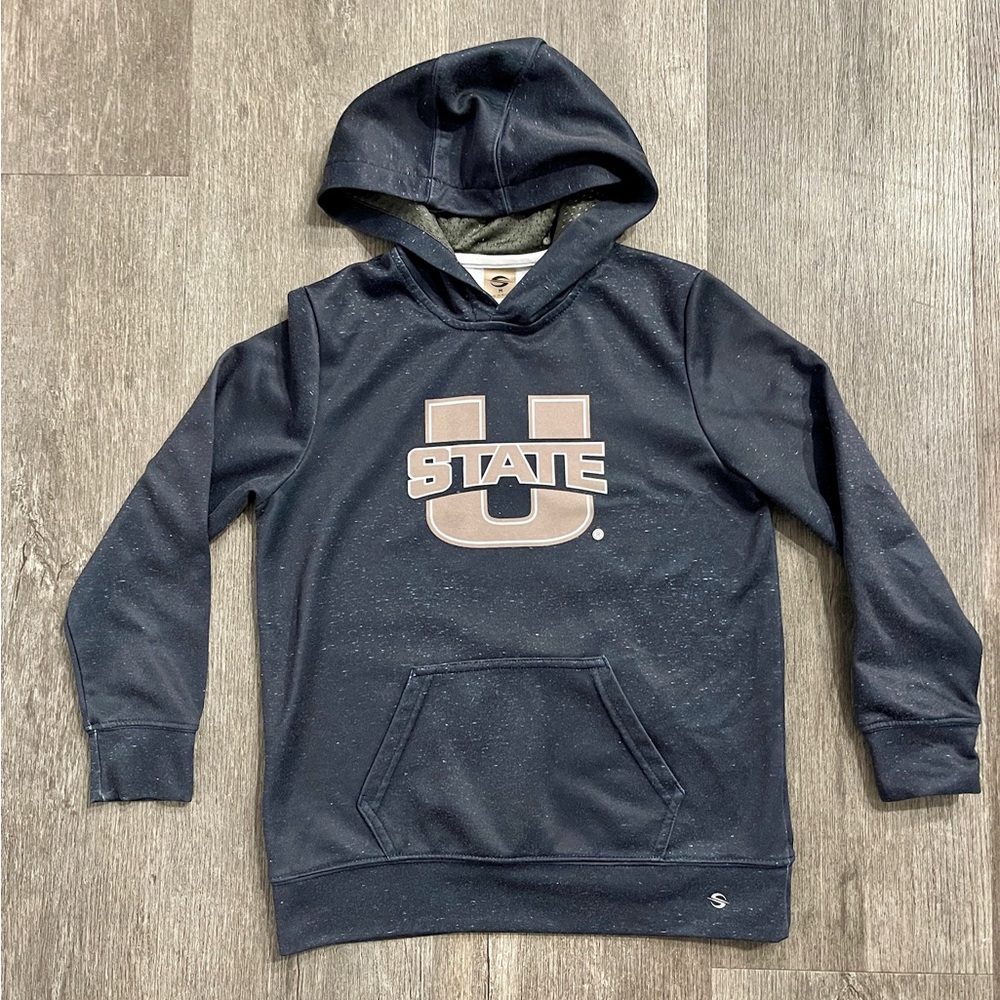 Utah state blue hoodie kids size medium